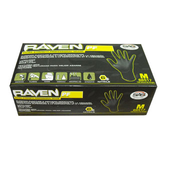 GPI RAVEN NITRILE GLOVES MED( 100) - JRM 